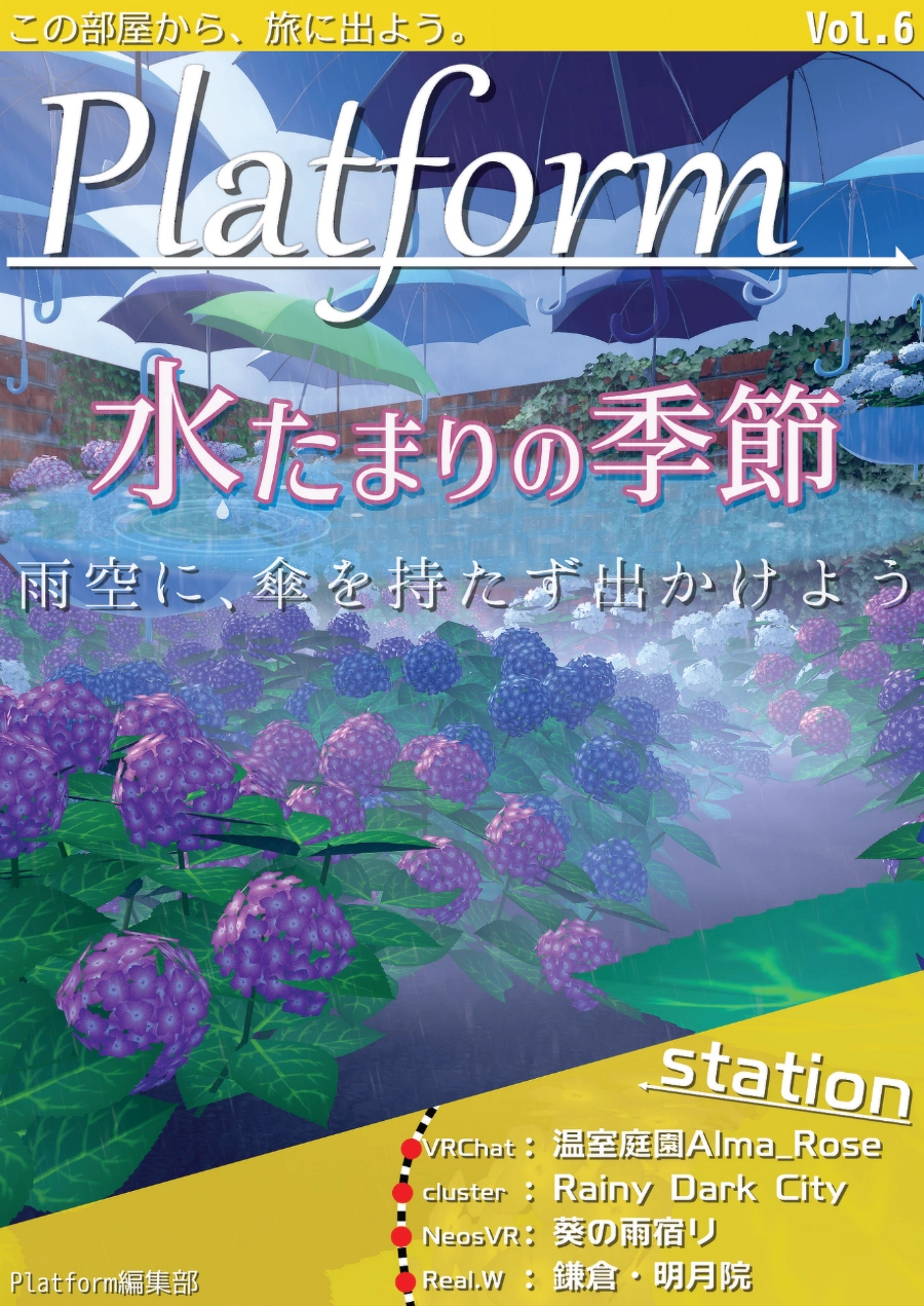 【フリーペーパー】メタバース写真旅行誌『Platform』Vol.6 水たまりの季節